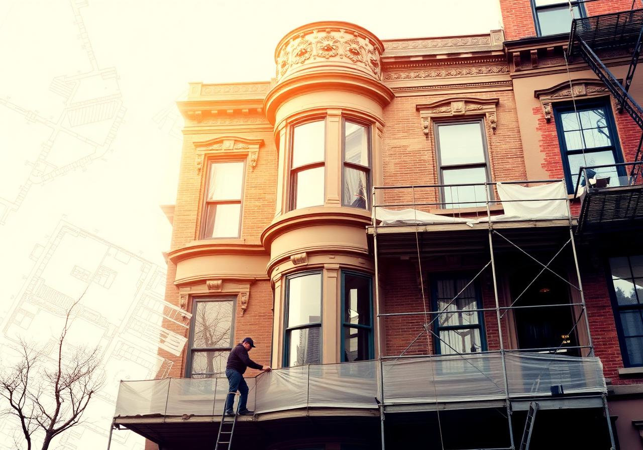 New York brownstone undergoing renovation — IAI and MCI compliance